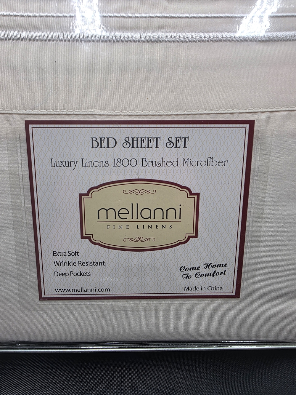 Mellanni Full Ivory Bed Sheet Set - Brushed Microfiber Luxury Linens